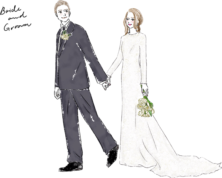 新郎新婦のイラスト